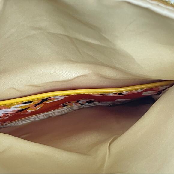 NEW Rachel Pally Reversible Foldover Clutch Zahara Goldenrod Orange Floral - Picture 7 of 10